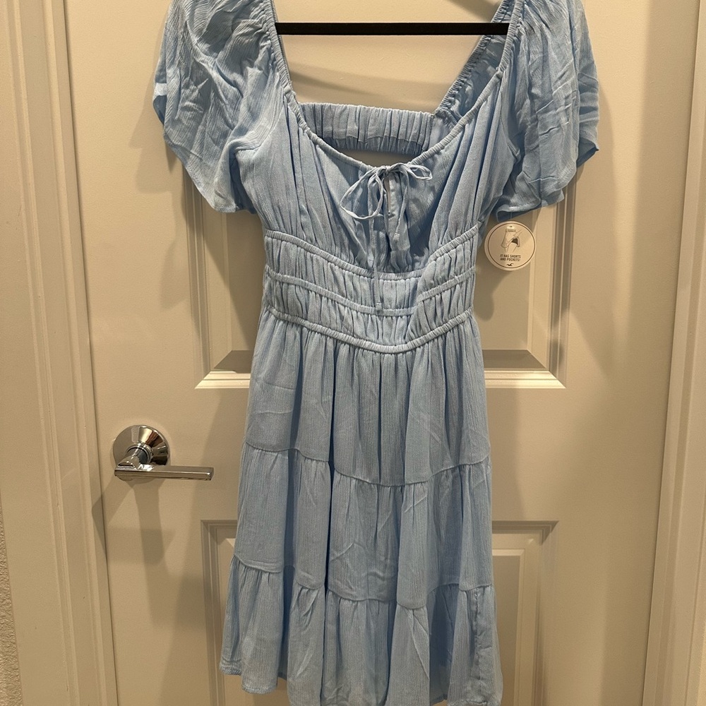 NEW W/TAGS! Hollister Light Blue Midi Dress